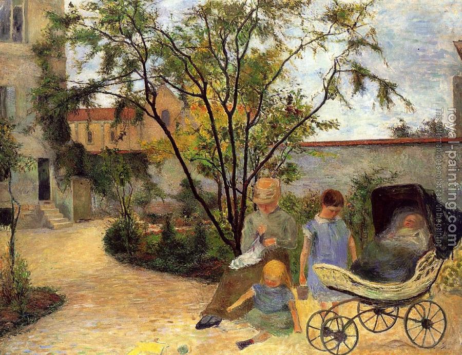 Paul Gauguin : The Family in the Garden, rue Carcel
